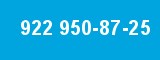 922 950-87-25 922 950-87-25
